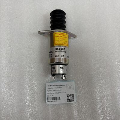 Hyunsang Excavator Parts SOLENOID STOP SA-4752-12